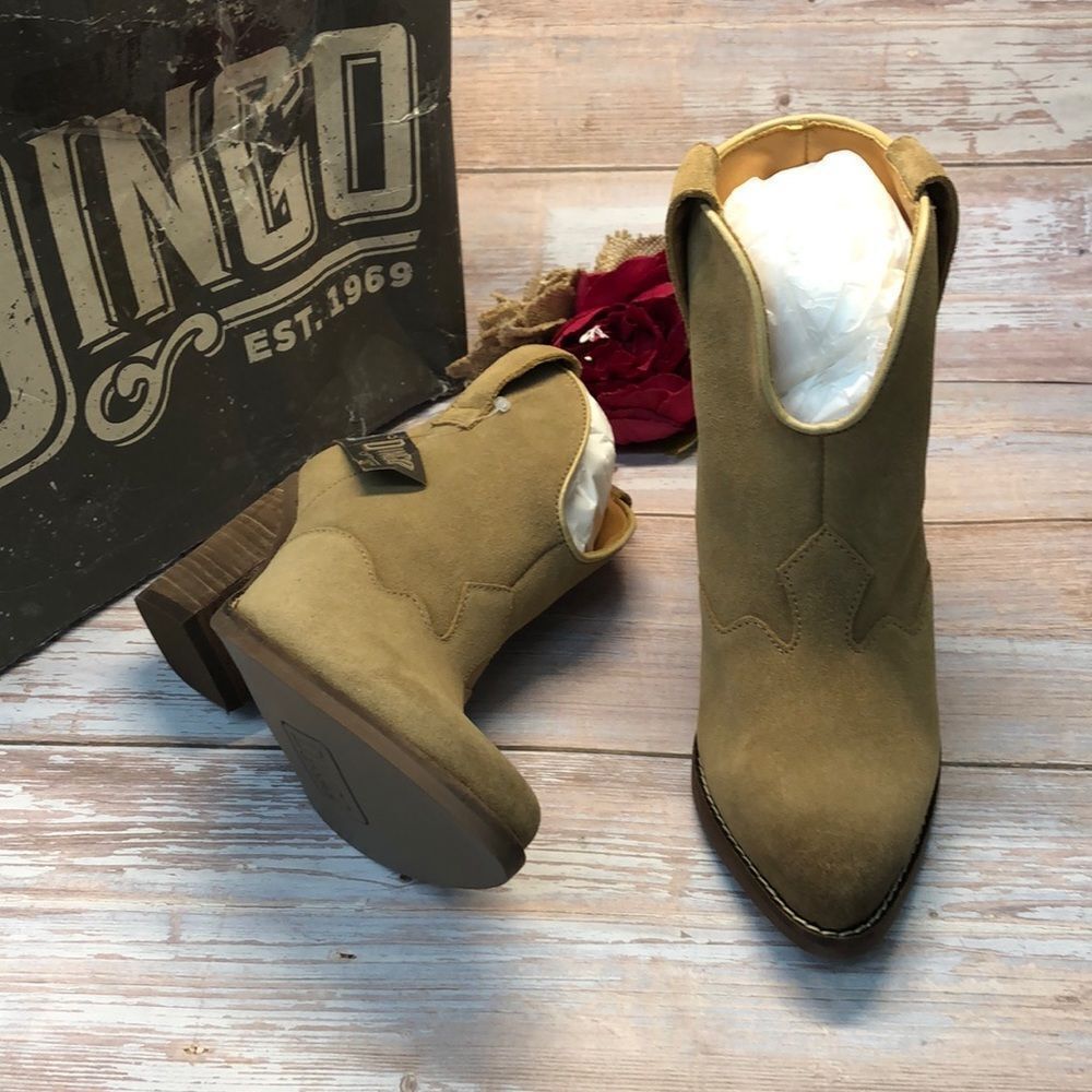 DINGO Tan Flannie Leather Booties - Picture 2 of 10